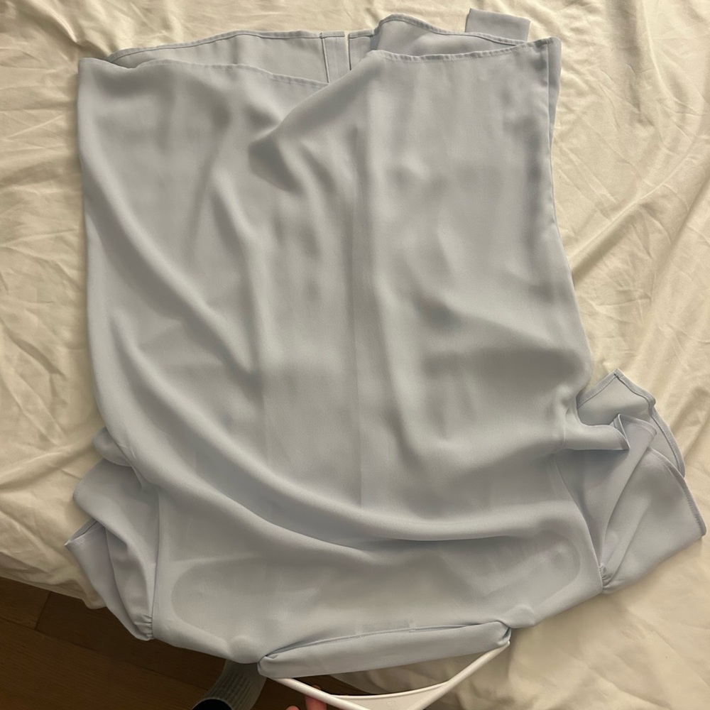 Light Blue Button-Up Blouse - Picture 3 of 3